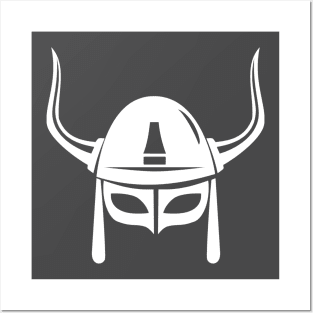 Minimalist Viking War Helmet From Norse Mythology Posters and Art